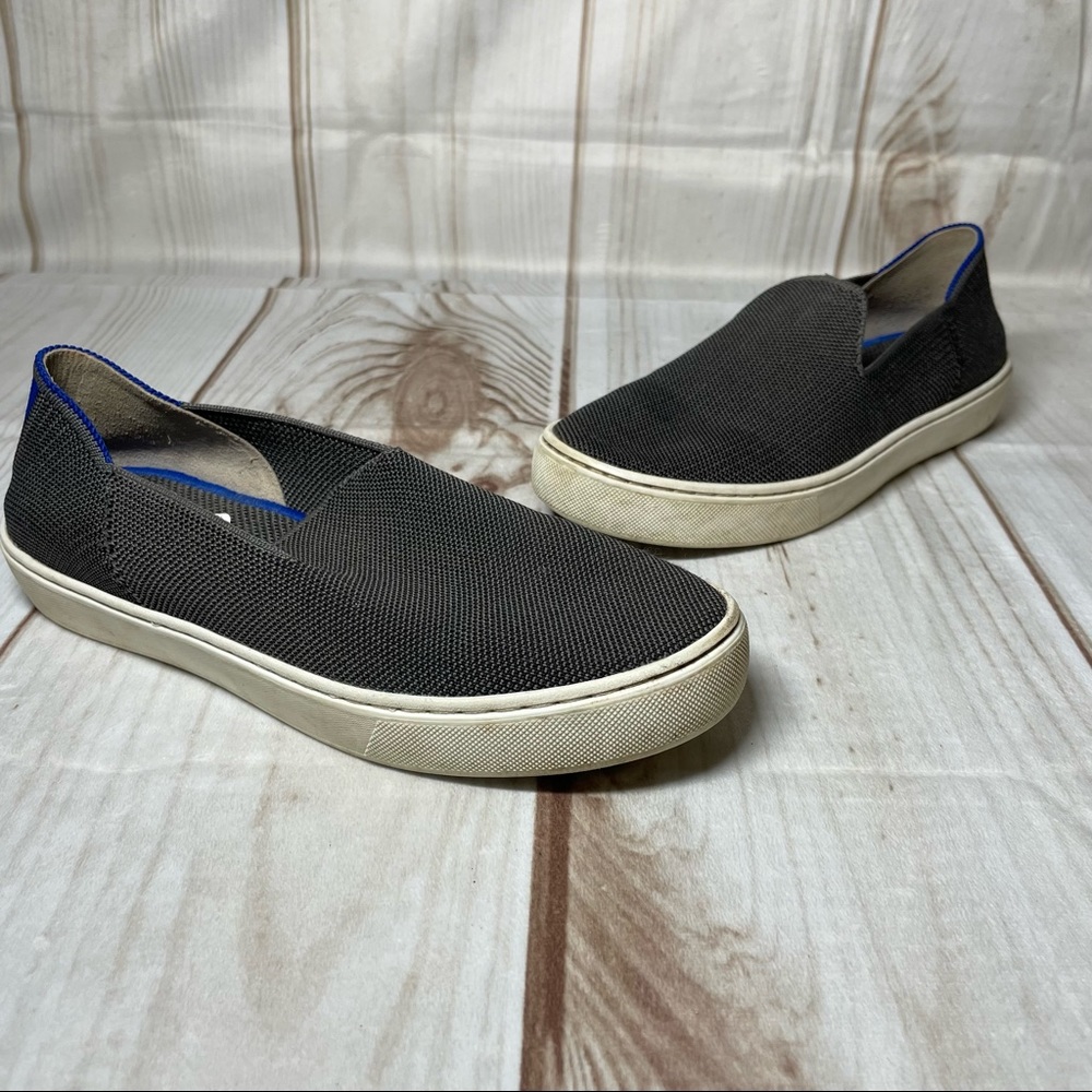 ROTHY'S The Sneaker Black Slip On Flats Shoes Size 6 Women’s Comfort Casual $125